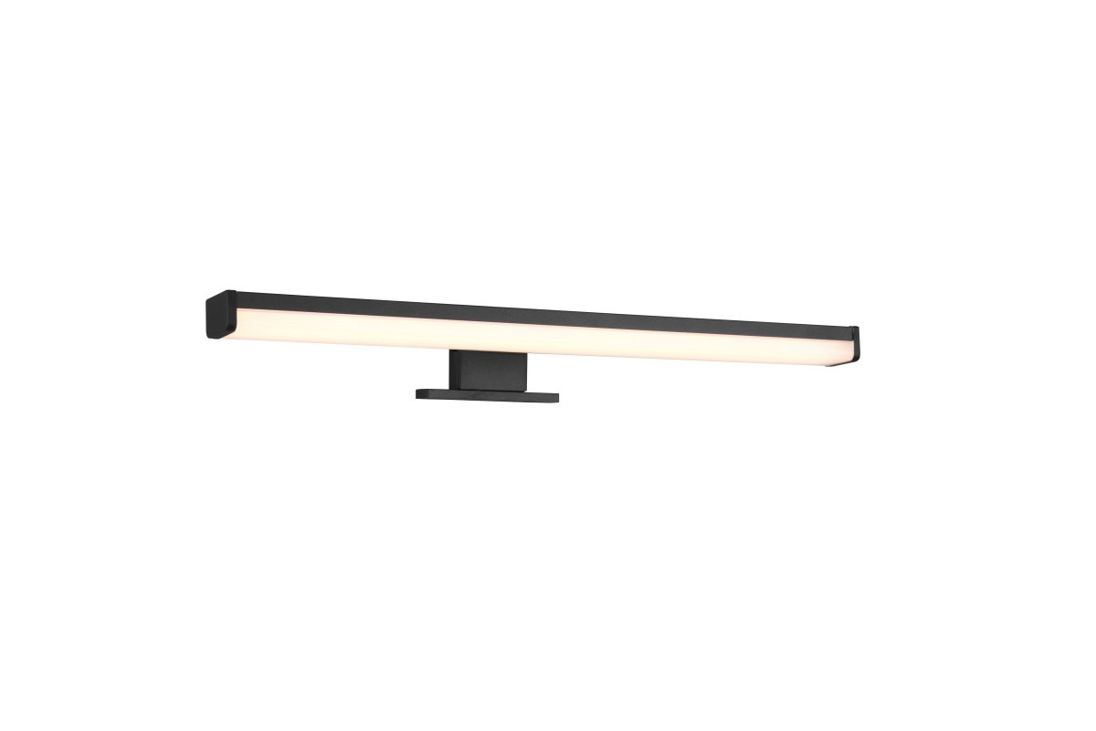 Lino 40cm Noir lampe de salle de bain De Trio Lighting - La lampe est dotée de LED intégrées de 3000K et 900lm.