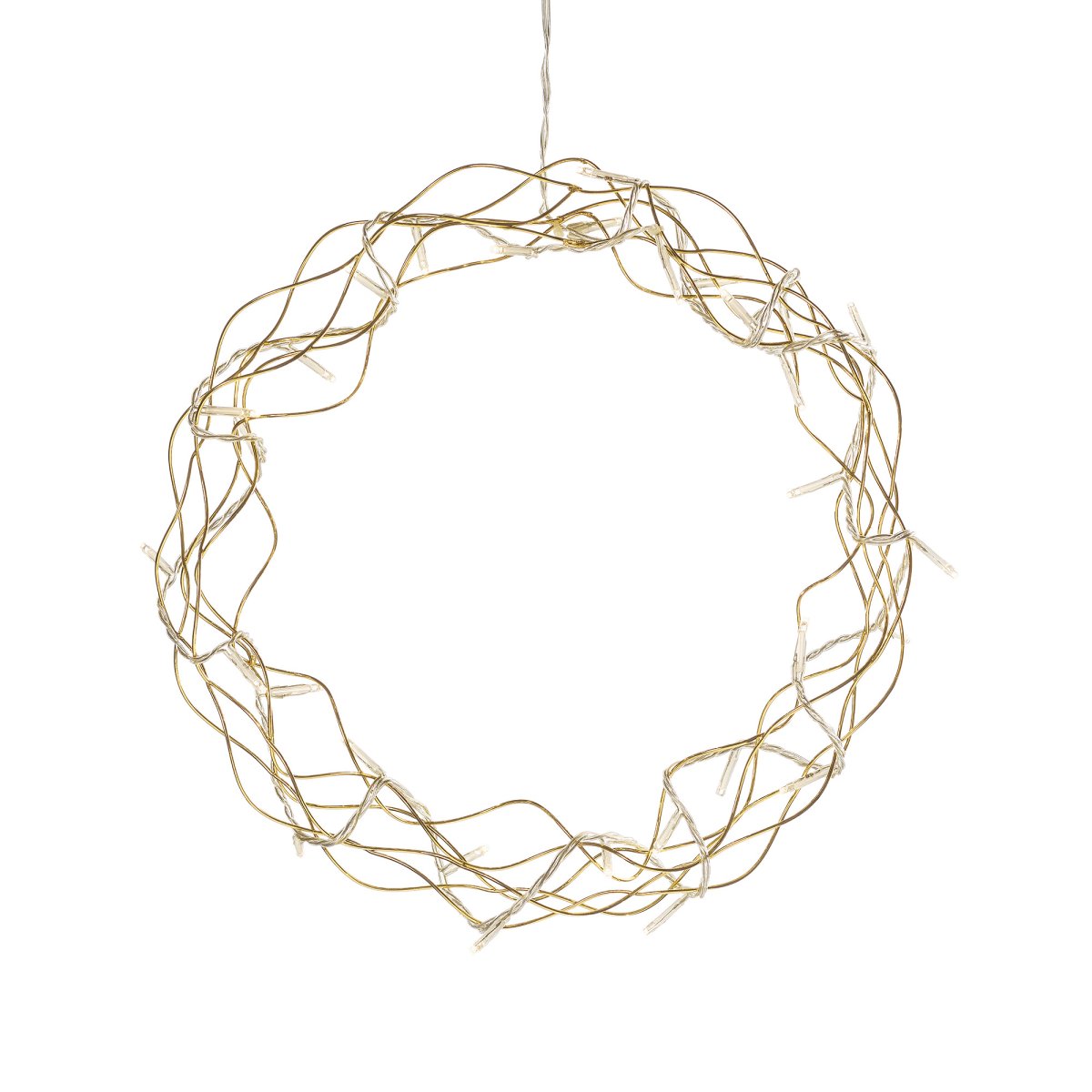 Couronne LED Ø30 Or De Konstsmide - D'un diam&egrave;tre de 30 cm, cette guirlande est une magnifique d&eacute;coration &agrave; suspendre &agrave; une fen&ecirc;tre ou &agrave; un mur, apportant une touche de confort suppl&eacute;mentaire durant les mois les plus sombres.
