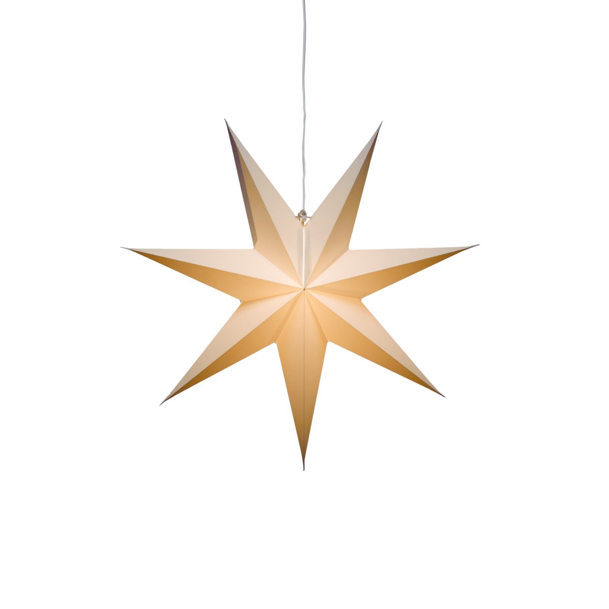 Étoile En Papier Ø60 Blanc De Konstsmide - Avec son design &eacute;l&eacute;gant et sa lumi&egrave;re douce, il cr&eacute;e une atmosph&egrave;re de No&euml;l calme et chaleureuse.