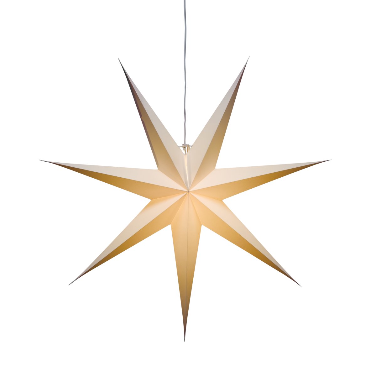 Étoile En Papier Ø78 Blanc De Konstsmide - Avec son design &eacute;l&eacute;gant et sa lumi&egrave;re douce, il cr&eacute;e une atmosph&egrave;re de No&euml;l calme et chaleureuse.