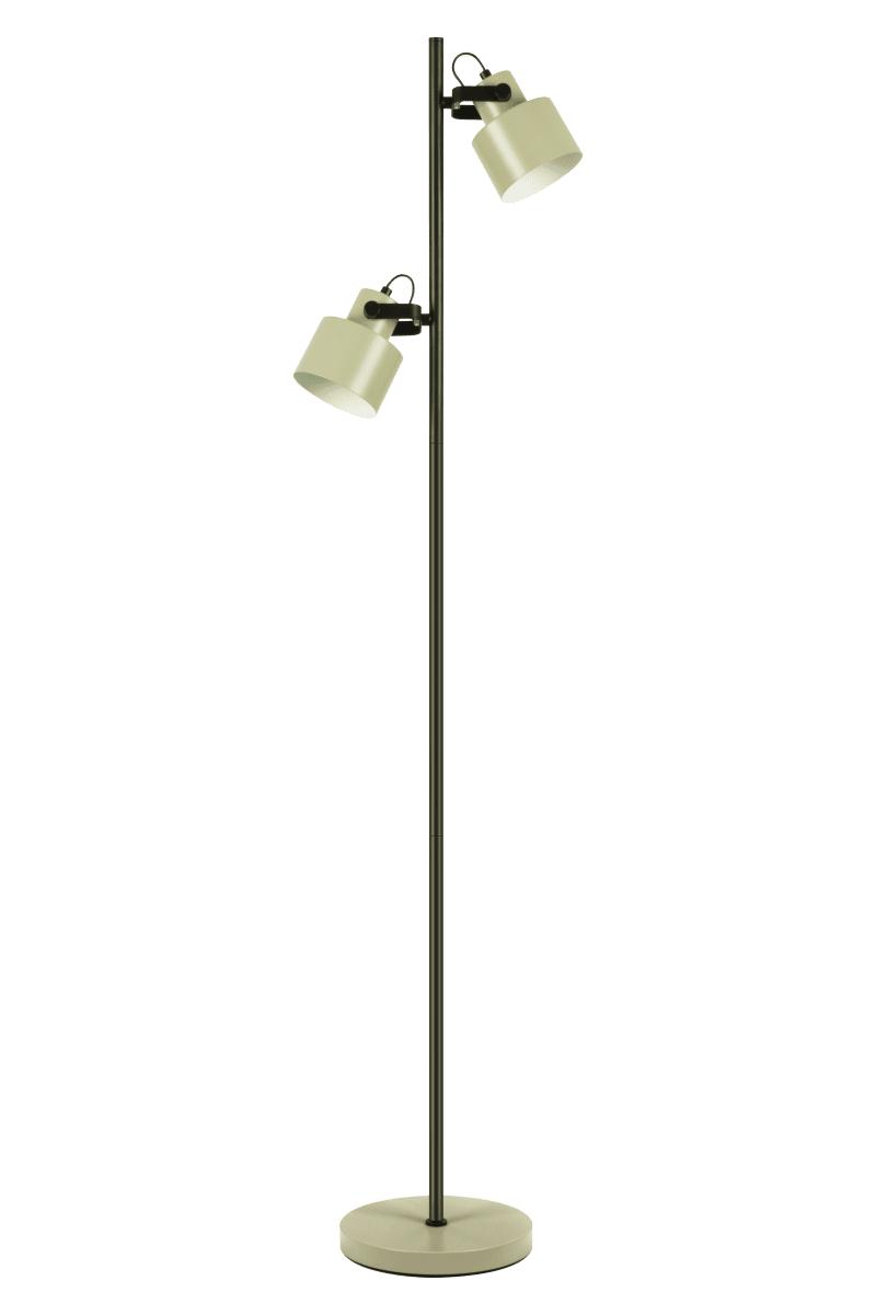  City 2 Vert/noir lampadaire De Aneta Lighting - Il est fourni avec un câble de 2 mètres, un interrupteur au pied et une prise secteur.