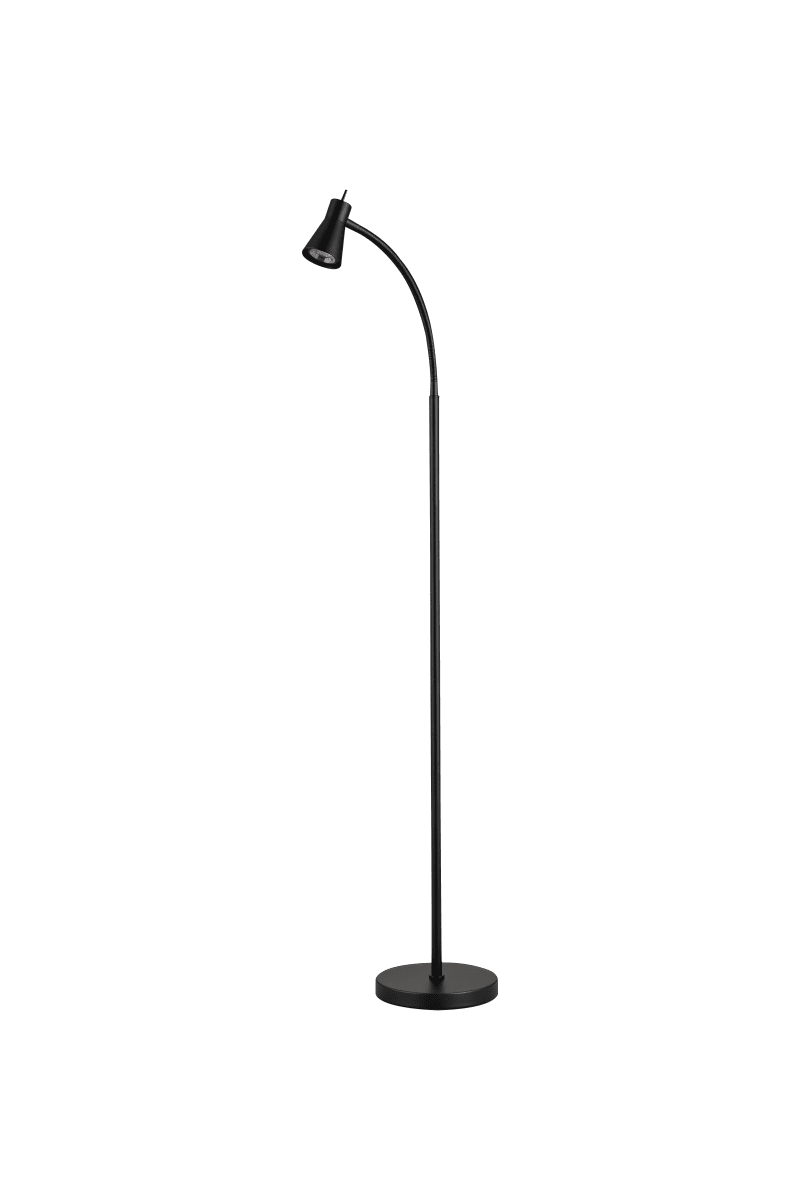  Boden Noir lampadaire De Aneta Lighting - Id&eacute;al comme lampe de lecture &agrave; c&ocirc;t&eacute; du canap&eacute; ou de votre repose-pieds pr&eacute;f&eacute;r&eacute;, il est fabriqu&eacute; en m&eacute;tal noir et arbore une forme &eacute;l&eacute;gante qui s'int&egrave;gre harmonieusement &agrave; tous les int&eacute;rieurs.