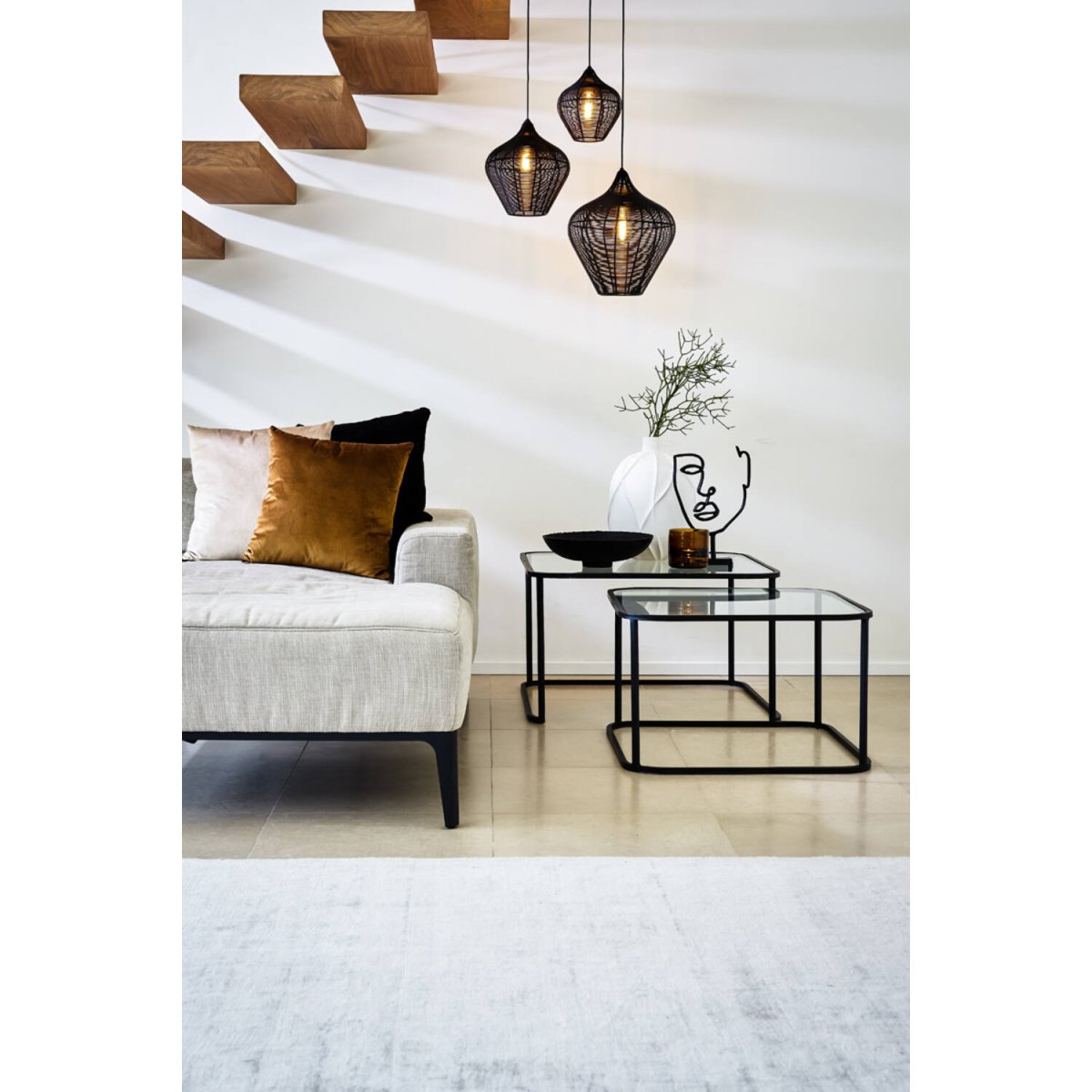 Alvaro Ø36 Noir suspension De Light & Living - 