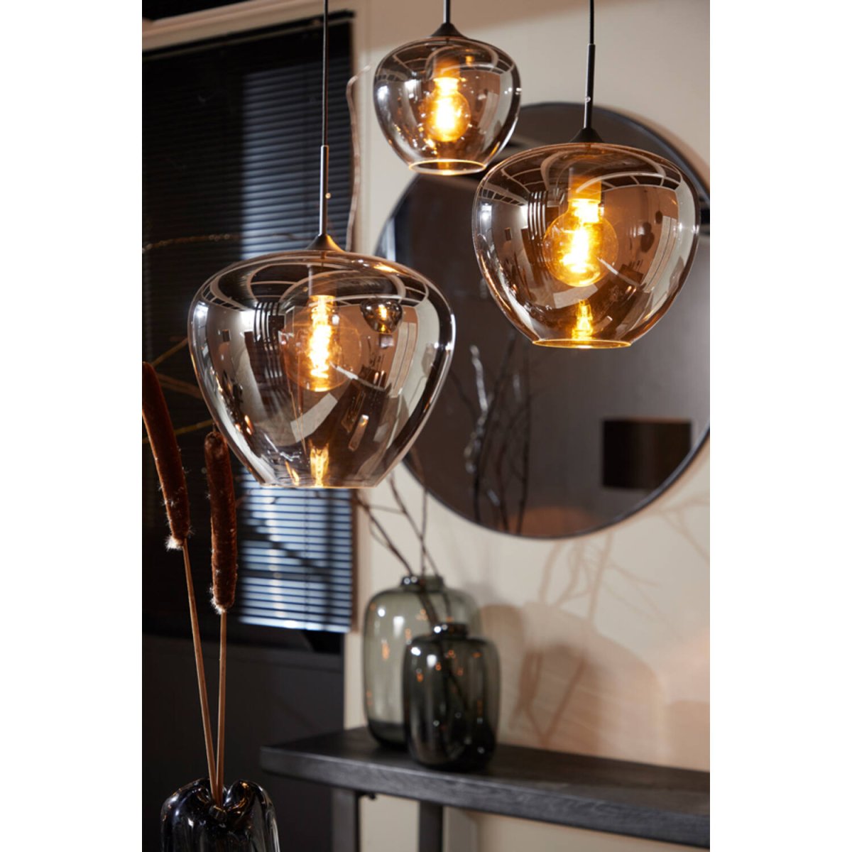 Mayson Ø40 Couleur fumée suspension De Light & Living - 