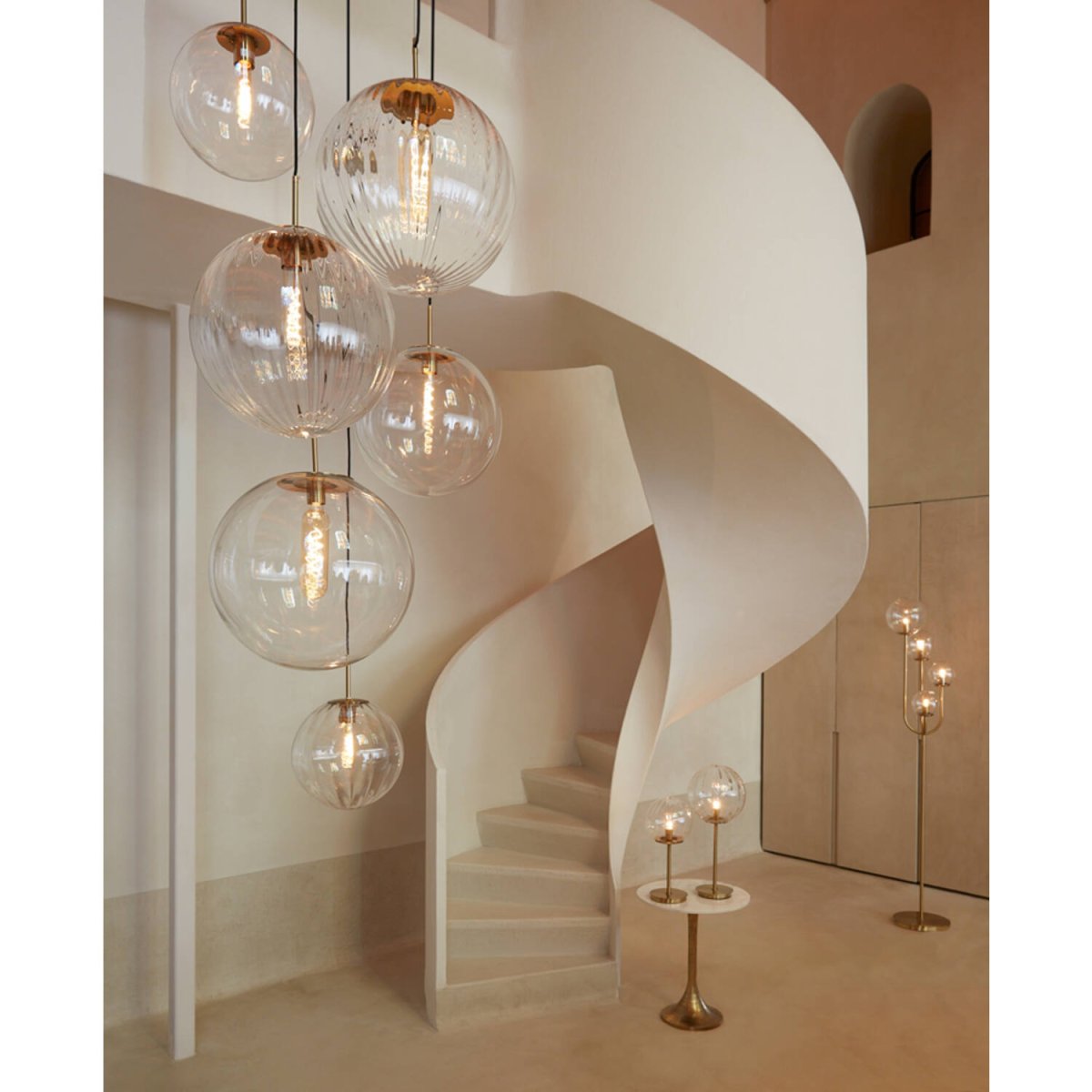 Magdala Ø30 Transparent suspension De Light & Living - 