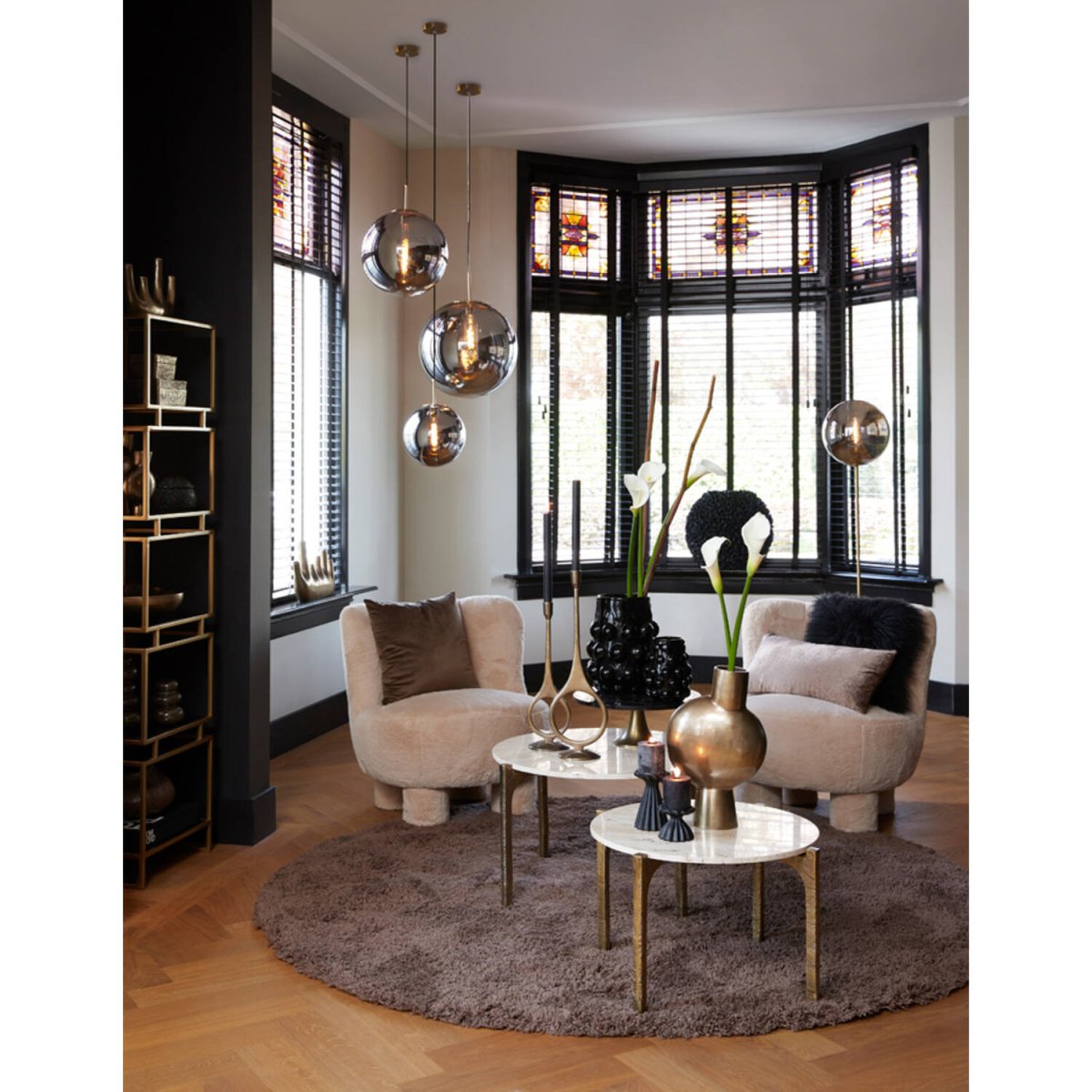 Medina Ø48 Couleur fumée suspension De Light & Living - 