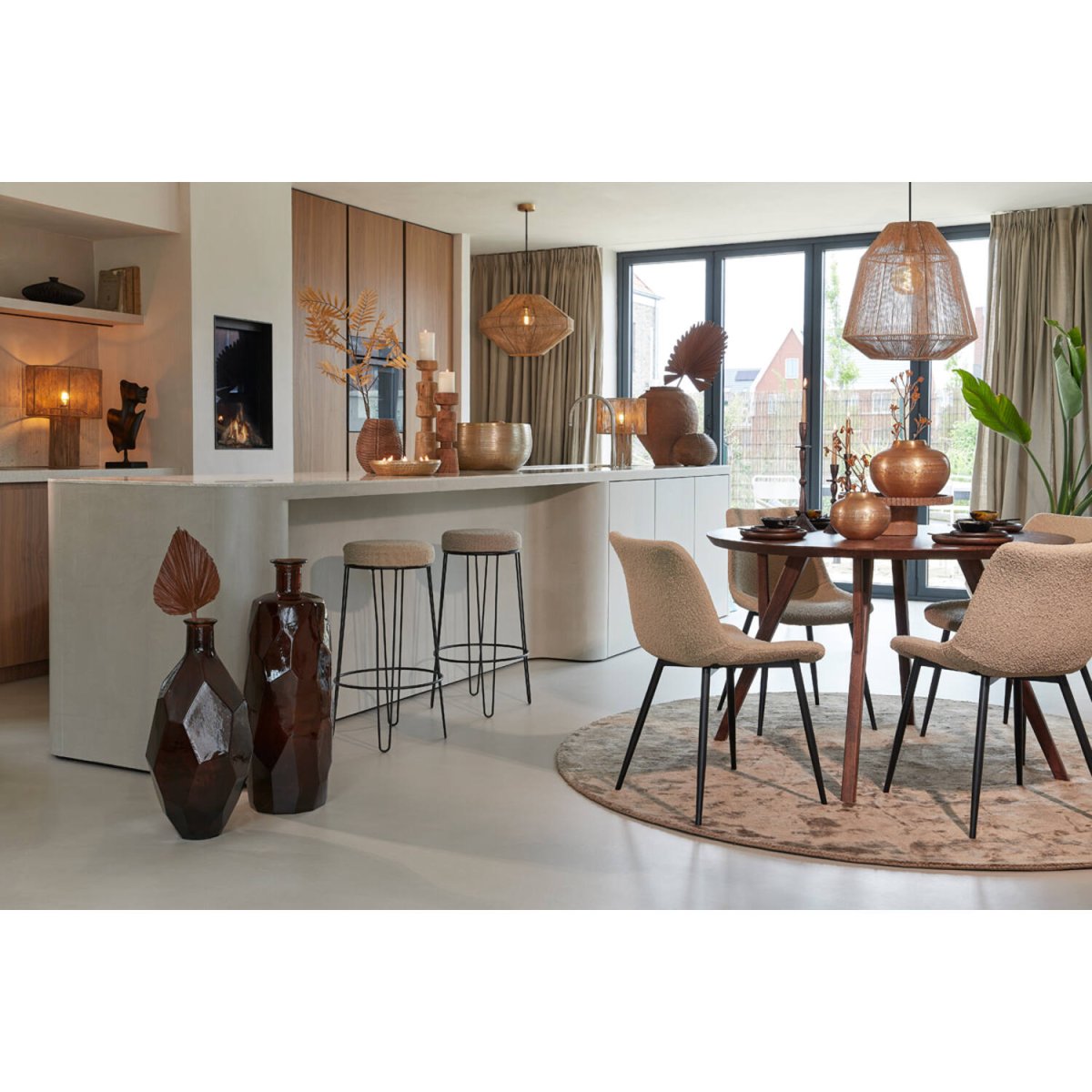 Malva Ø60 Nature suspension De Light & Living - 