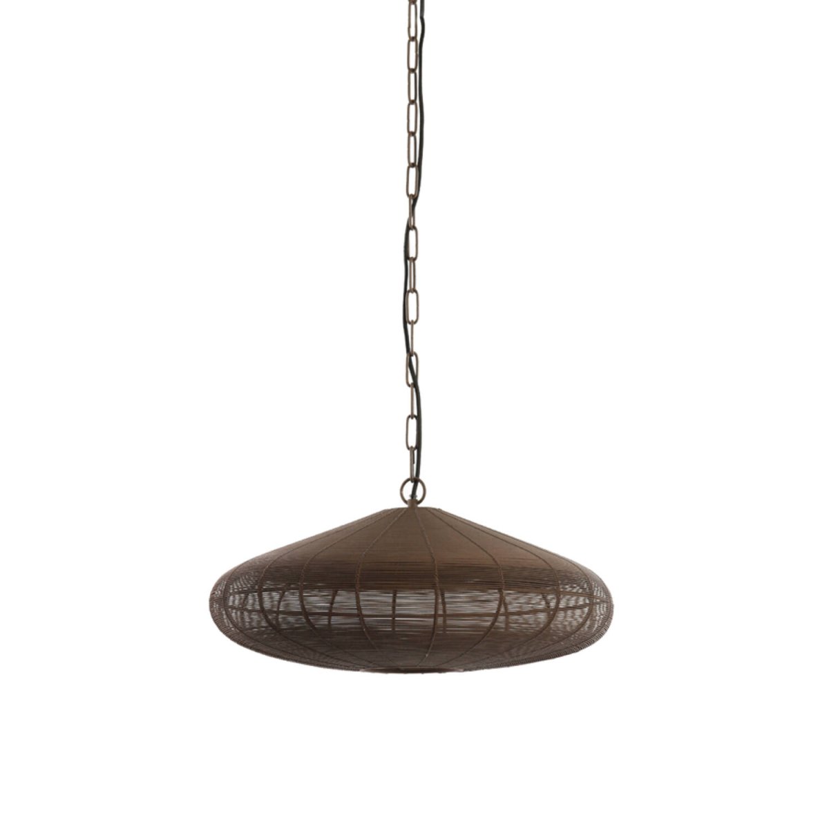 Bahoto Ø40 Brun foncé suspension De Light & Living - La lampe Bahoto séduit par son design à la fois rustique et élégant, avec son abat-jour entièrement réalisé en métal brun foncé.