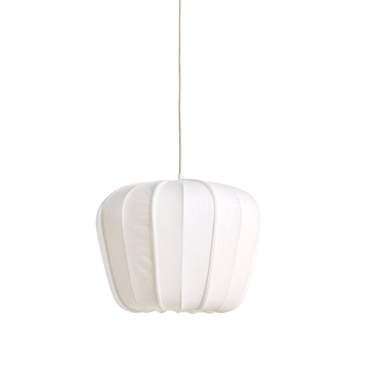 Zubedo Ø50 Blanc crémeux suspension De Light & Living - Zubedo séduit par sa forme douce et élégante et son revêtement en tissu blanc crème qui diffuse une lumière chaude et agréable.