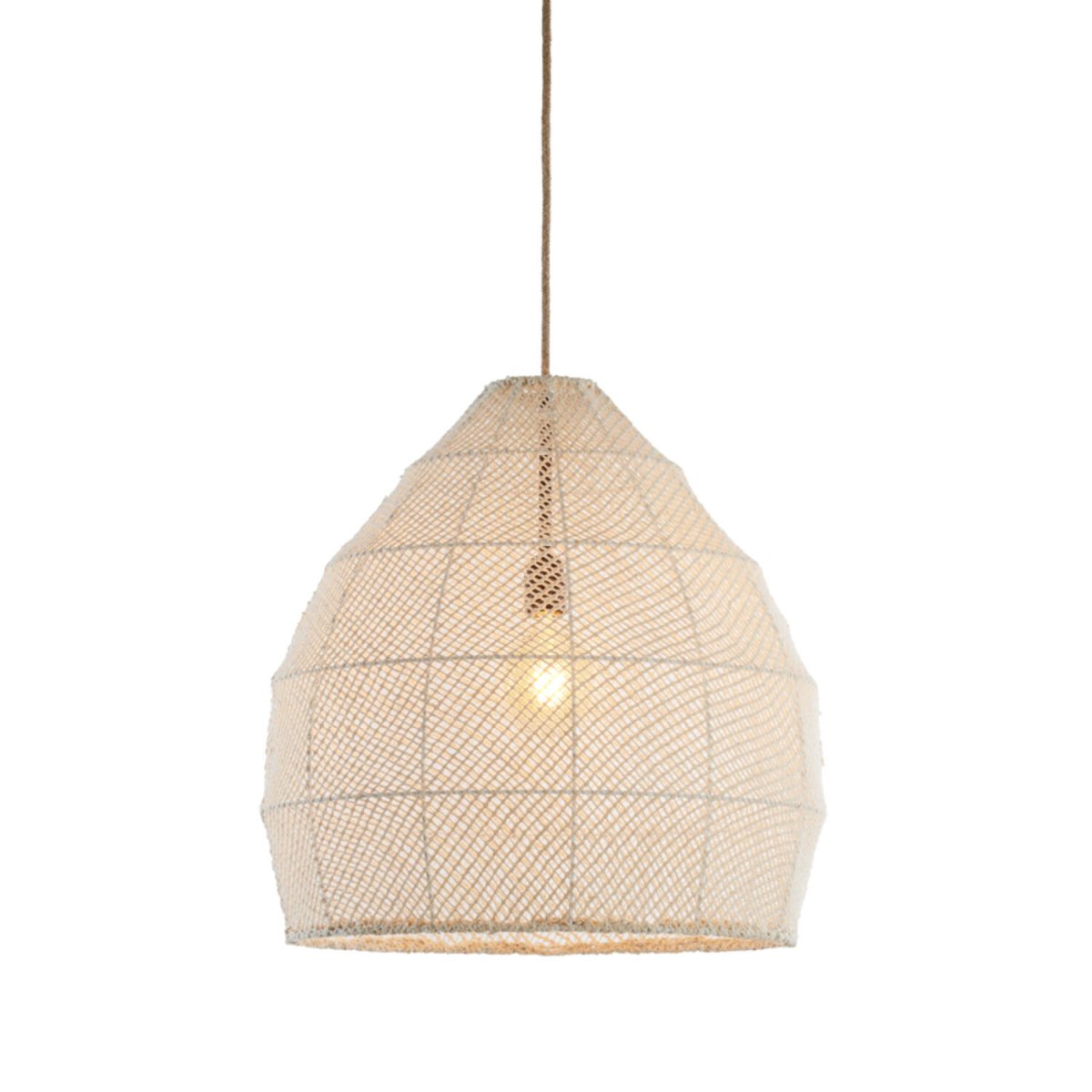 Makassar Ø50 Blanc crémeux suspension De Light & Living - 