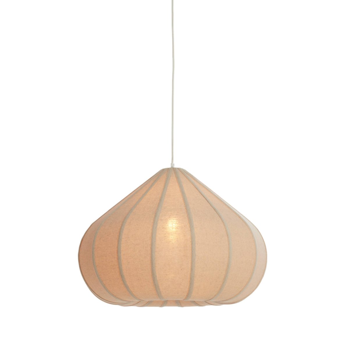 Zubeda Ø60 Brun suspension De Light & Living - Zubeda est une suspension élégante dotée d'un abat-jour en lin brun naturel.