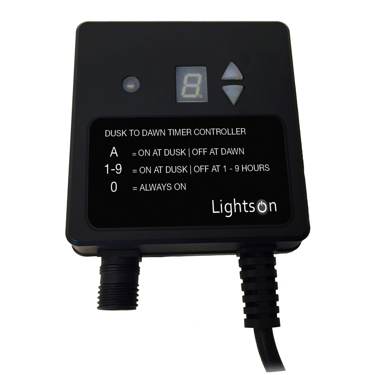 Capteur De Lumière Noir De Lightson - Pour une durée de vie optimale, nous recommandons de ne pas charger le transformateur à plus de 85 % de sa capacité maximale.