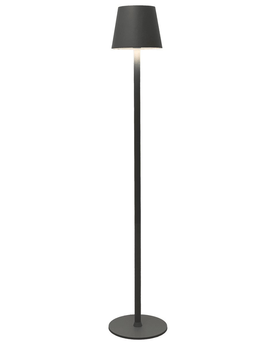 Sofy Gris foncé De Lightson - Avec sa forme &eacute;l&eacute;gante et sa lumi&egrave;re blanche chaude et douce, Sofy devient une source de lumi&egrave;re naturelle id&eacute;ale pour les salons de jardin, les terrasses ou les pergolas.