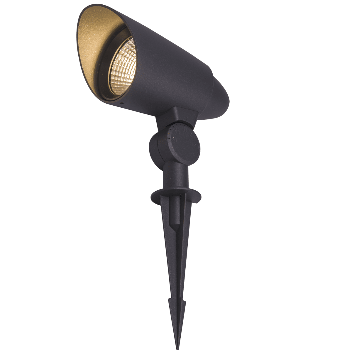 Cosmo Gris foncé De Lightson - Den lite smalare spridningsvinkeln (24&deg;) g&ouml;r att ljuset n&aring;r l&auml;ngre och &auml;nd&aring;, p&aring; lite avst&aring;nd, kan breda ut sig &ouml;ver en tr&auml;dkrona.