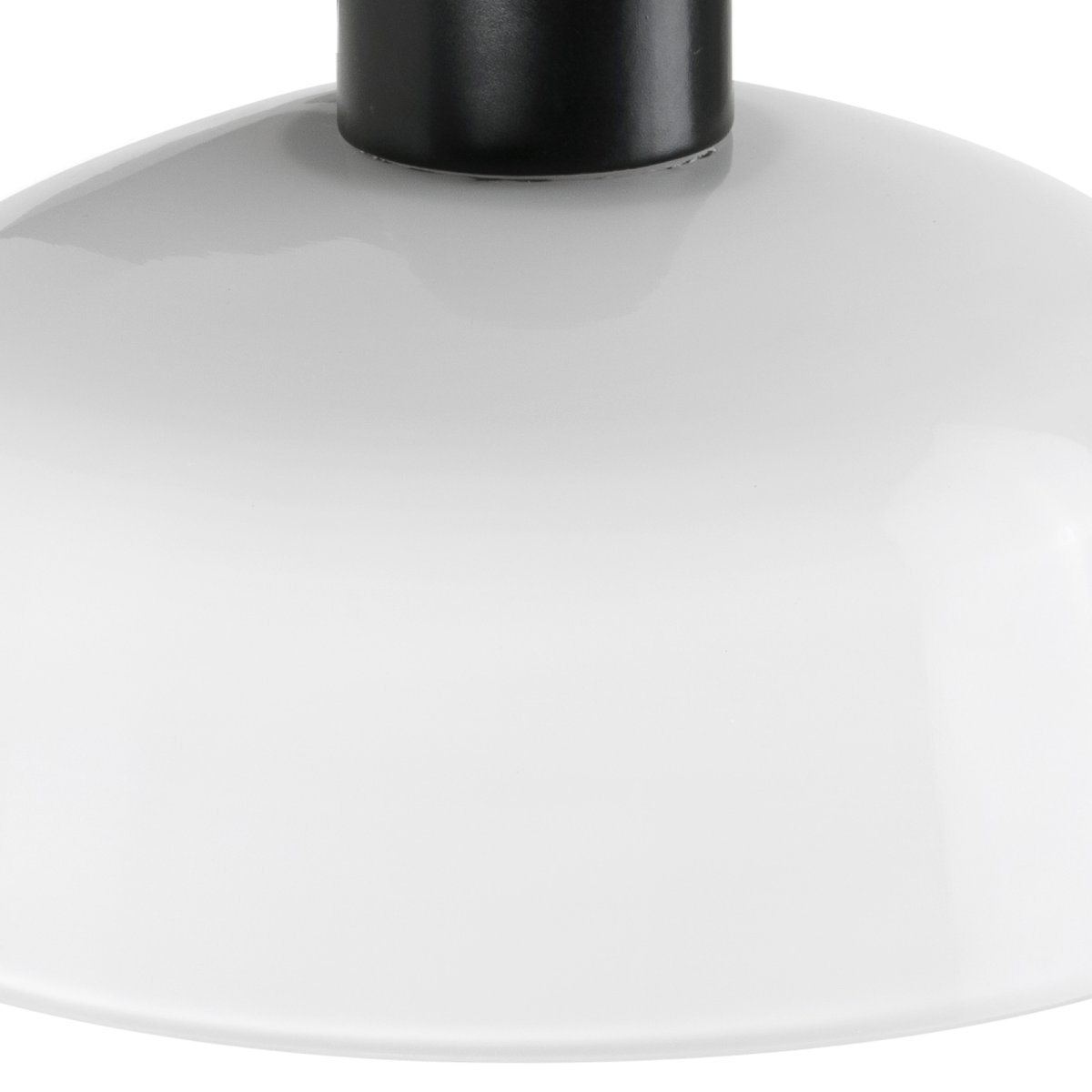 Tatawin Ø90 Blanc suspension De Faro Barcelona - Tatawin est un plafonnier dot&eacute; d'une structure noire et de cinq abat-jour en m&eacute;tal blanc qui diffusent une lumi&egrave;re d'ambiance dirig&eacute;e.