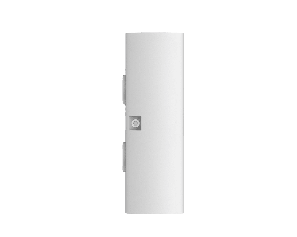Illusion plan II Blanc lampe d’extérieur De Westal - Le driver est intégré au luminaire et à l'arrière se trouvent deux entrées et sorties ainsi qu'un bornier à connexion rapide pour une installation facile.