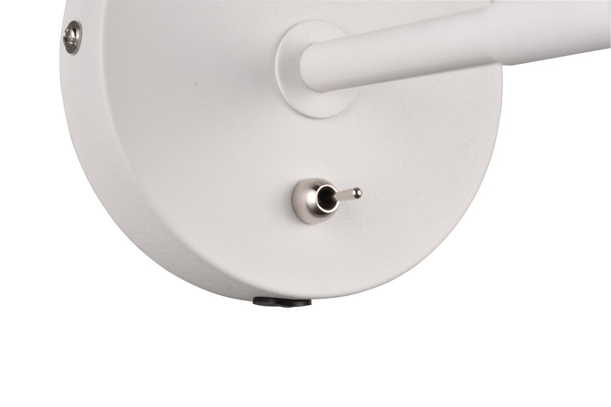 Enzo 16cm Blanc lampe de lecture De Trio Lighting - Sa finition blanc mat fait d'Enzo un choix polyvalent qui s'harmonise avec les palettes de couleurs modernes et les styles de décoration intérieure.