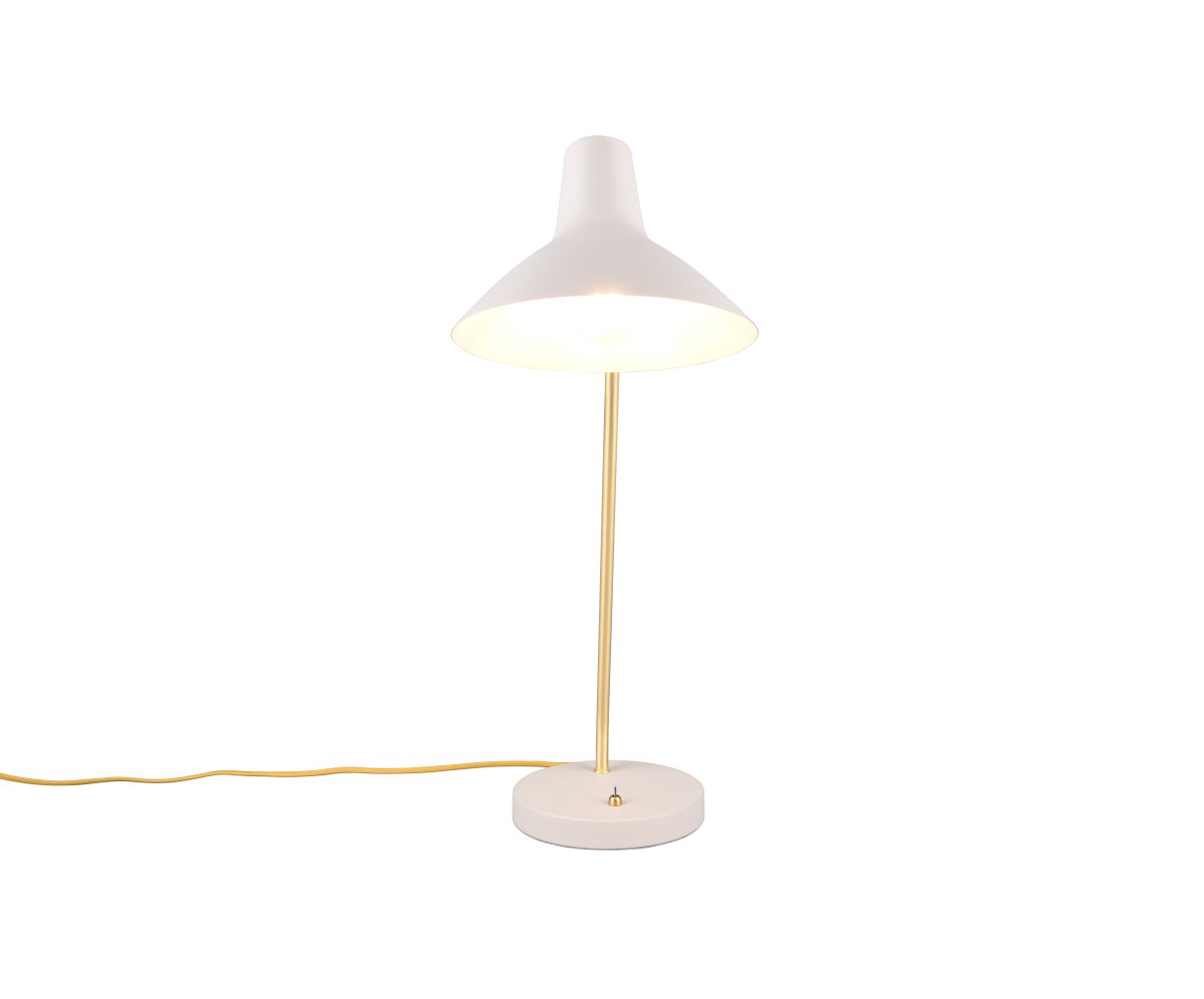 Traveller 54cm Gris lampe de bureau De Trio Lighting - La lampe de table Traveller allie un design élégant à une fonctionnalité intelligente et à des détails raffinés.