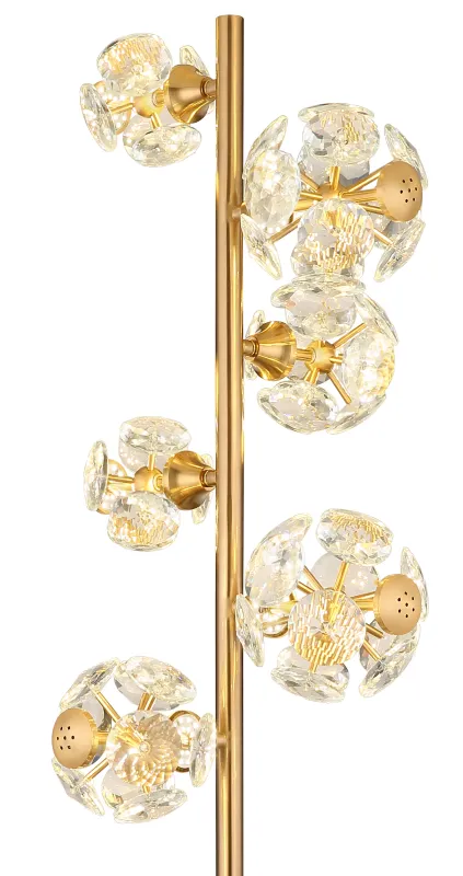 Virina Or lampadaire De Globo Lighting - Med en perfekt balans mellan modern design och funktionalitet blir Virina ett lyxigt blickf&aring;ng som f&ouml;rh&ouml;jer rummets karakt&auml;r och skapar unika ljusmoment.
