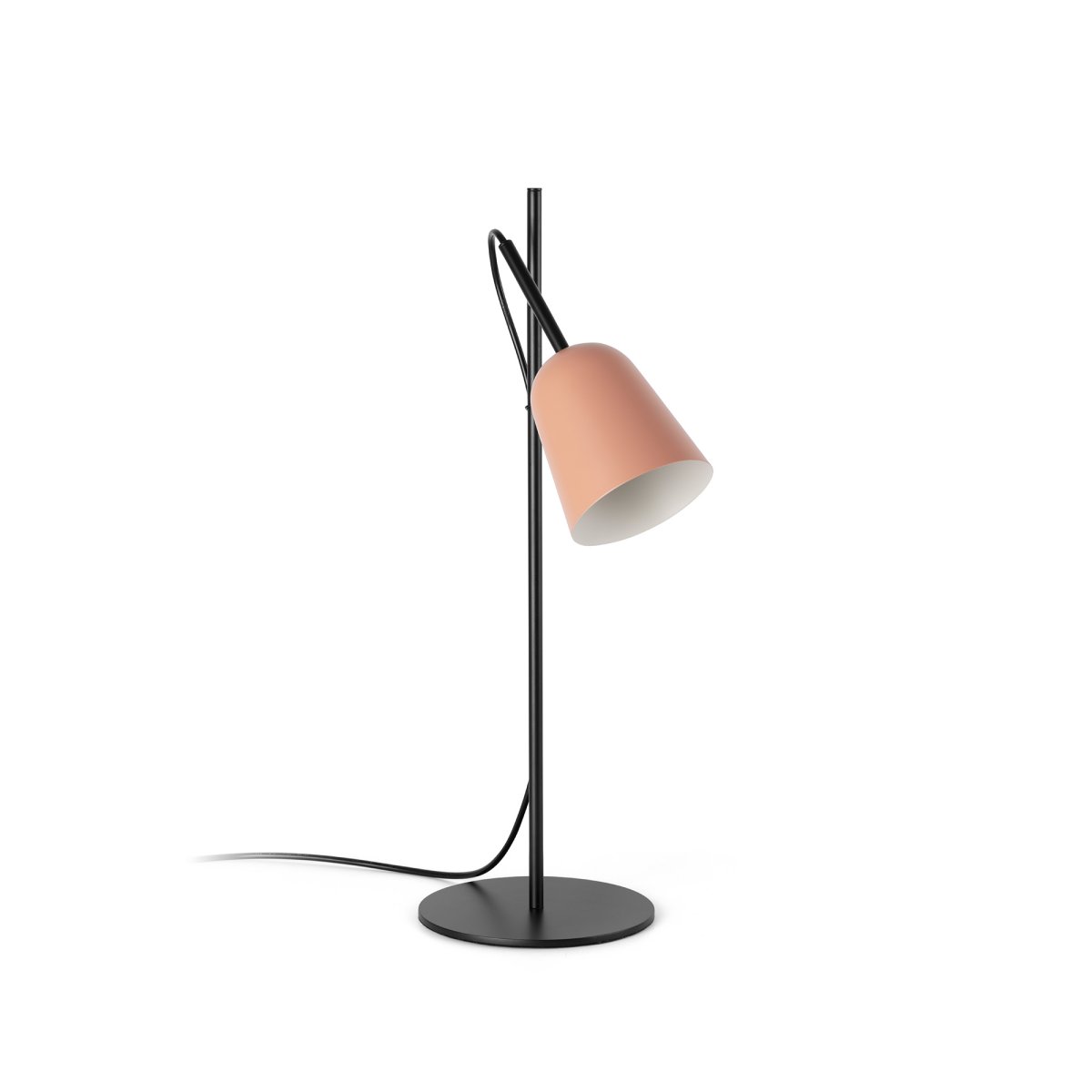 Studio 55cm Rose lampe de bureau De Faro Barcelona - Studio est une &eacute;l&eacute;gante lampe de table sign&eacute;e Nahtrang, inspir&eacute;e du design embl&eacute;matique des ann&eacute;es 1950, r&eacute;interpr&eacute;t&eacute;e avec une simplicit&eacute; moderne.