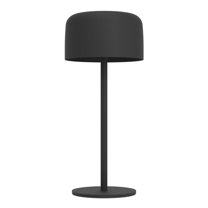 Roccanova 30cm Noir lampe solaire De Eglo - Roccanova est une lampe de table élégante à énergie solaire qui allie forme et fonction pour une utilisation intérieure et extérieure.