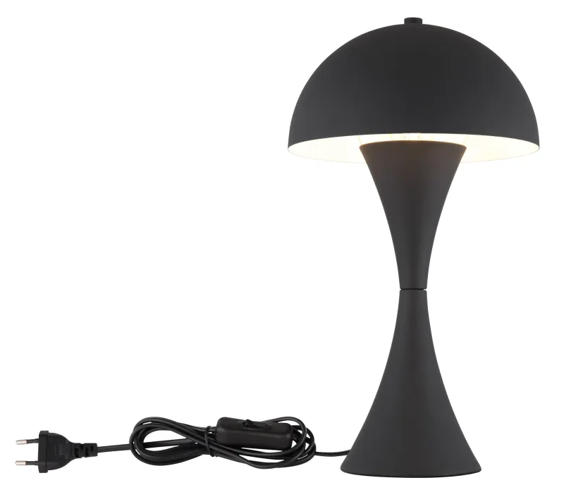 Dima 36cm Noir lampe de table De Globo Lighting - Perfekt f&ouml;r moderna milj&ouml;er, d&auml;r den ger en sofistikerad touch samtidigt som den sprider behagligt ljus.