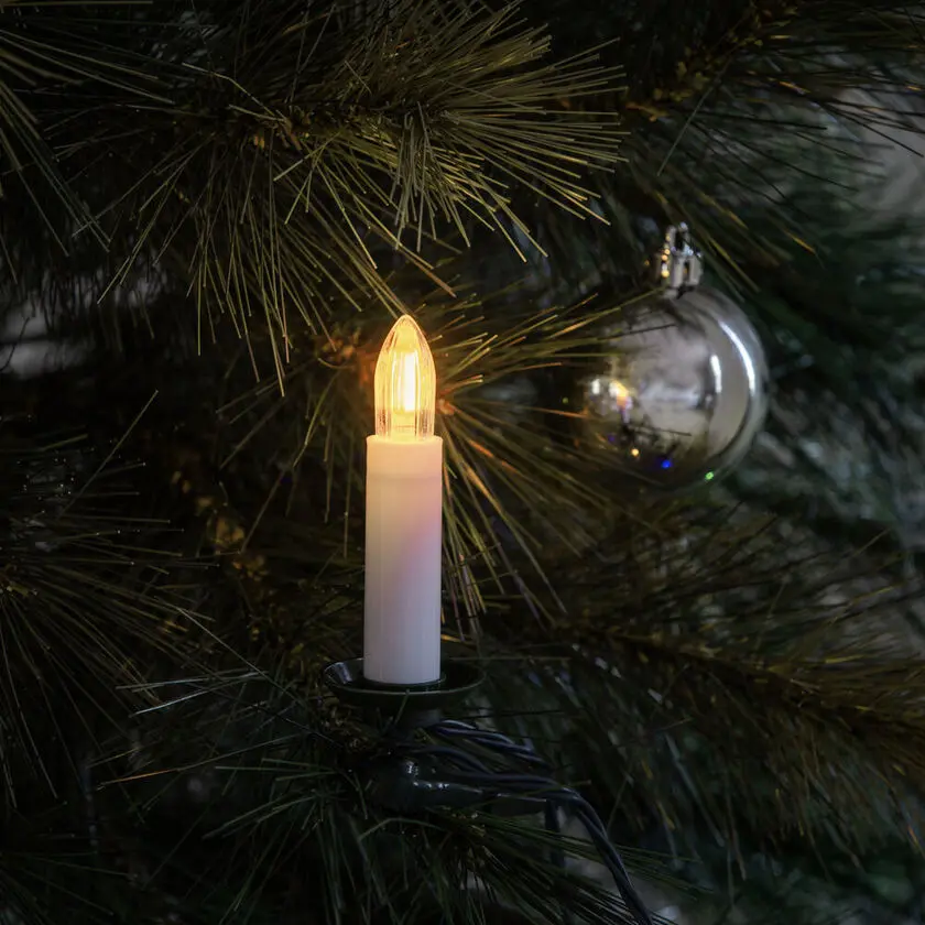 Guirlande Lumineuse Pour Sapin De Noël Blanc Chaud 25LED 18m Vert De Konstsmide - &Eacute;clairage d'arbre de No&euml;l d'int&eacute;rieur classique avec 25 lumi&egrave;res LED blanc chaud qui fournissent une lueur douce et atmosph&eacute;rique.