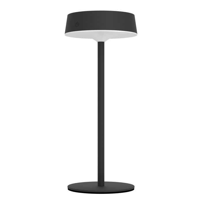 Simeri 30cm Noir lampe solaire De Eglo - Simeri est une lampe de table &eacute;l&eacute;gante &agrave; &eacute;nergie solaire qui allie forme et fonction pour une utilisation int&eacute;rieure et ext&eacute;rieure.