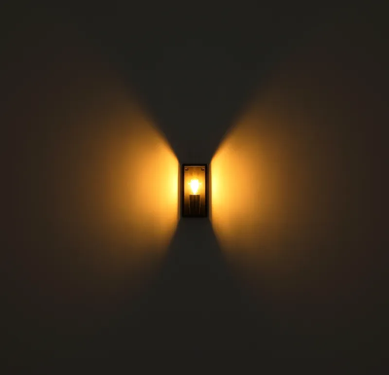 Logana Noir lampe d’extérieur De Globo Lighting - Med sin rektangul&auml;ra design och unika ljusspridning kombinerar den stil och funktion.