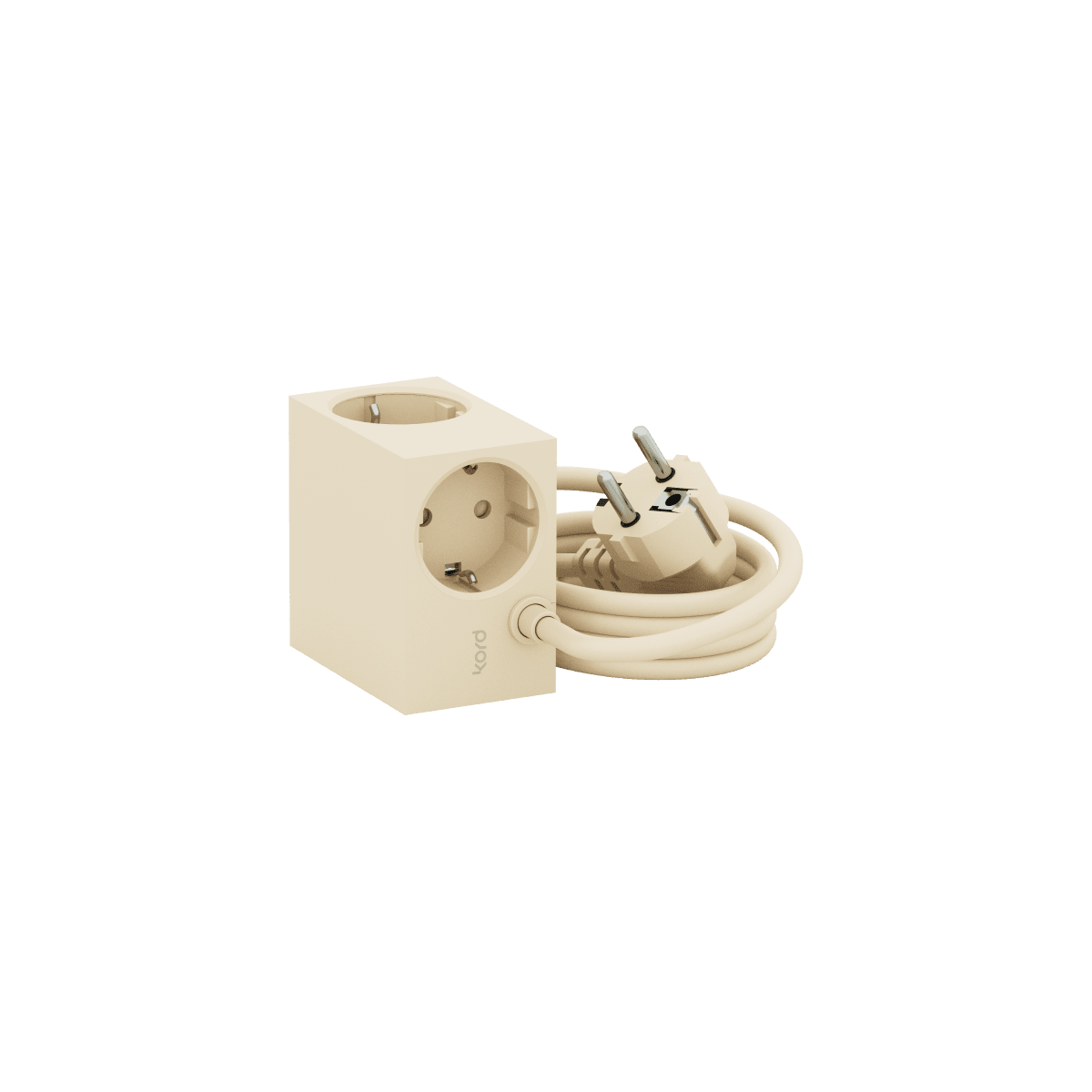 Cuboid Ivoire nacré De Kord - Plusieurs options de fixation&nbsp;: fixez la prise directement sur des surfaces m&eacute;talliques gr&acirc;ce aux c&ocirc;t&eacute;s magn&eacute;tiques, utilisez le support fourni avec surface de friction pour une fixation stable sur la table, ou fixez-la au mur avec du ruban adh&eacute;sif 3M pour une prise discr&egrave;te et facilement accessible.