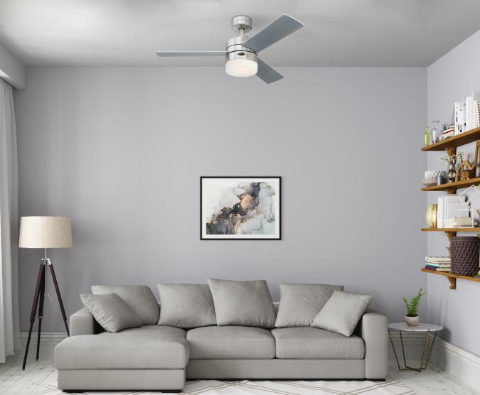Alta Vista Ø105 Chrome De Westinghouse - Le ventilateur de plafond Alta Vista offre un style moderne et des performances écoénergétiques avec un diamètre de 105 cm.