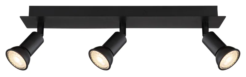 Drew 3 Noir spot De Globo Lighting - Drew &auml;r en stilren takspotlight som imponerar med sin enhetliga svarta design.