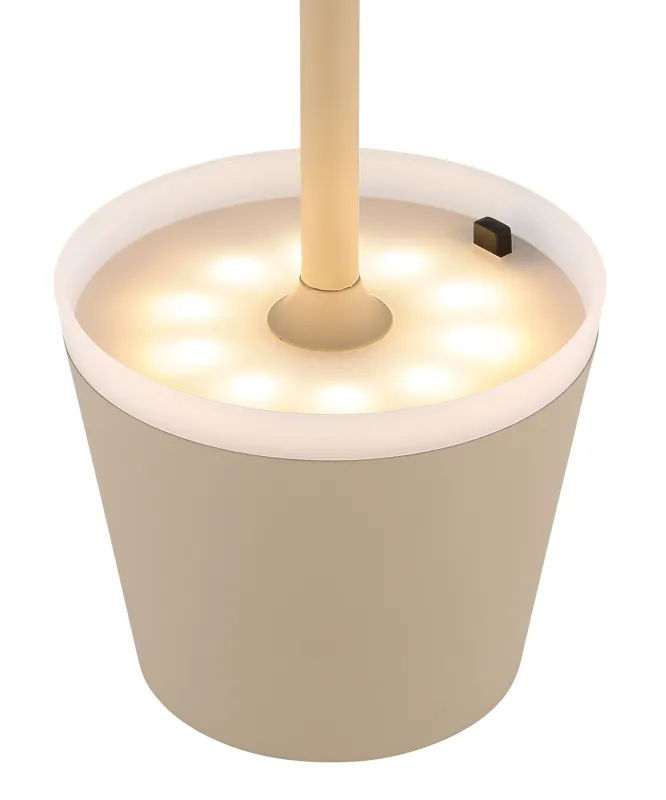 Bordslampa LED Sable lampe solaire De Globo Lighting - Den diskreta designen sm&auml;lter in i alla milj&ouml;er och med IP44-klassning &auml;r den t&aring;lig mot v&auml;der och vind.