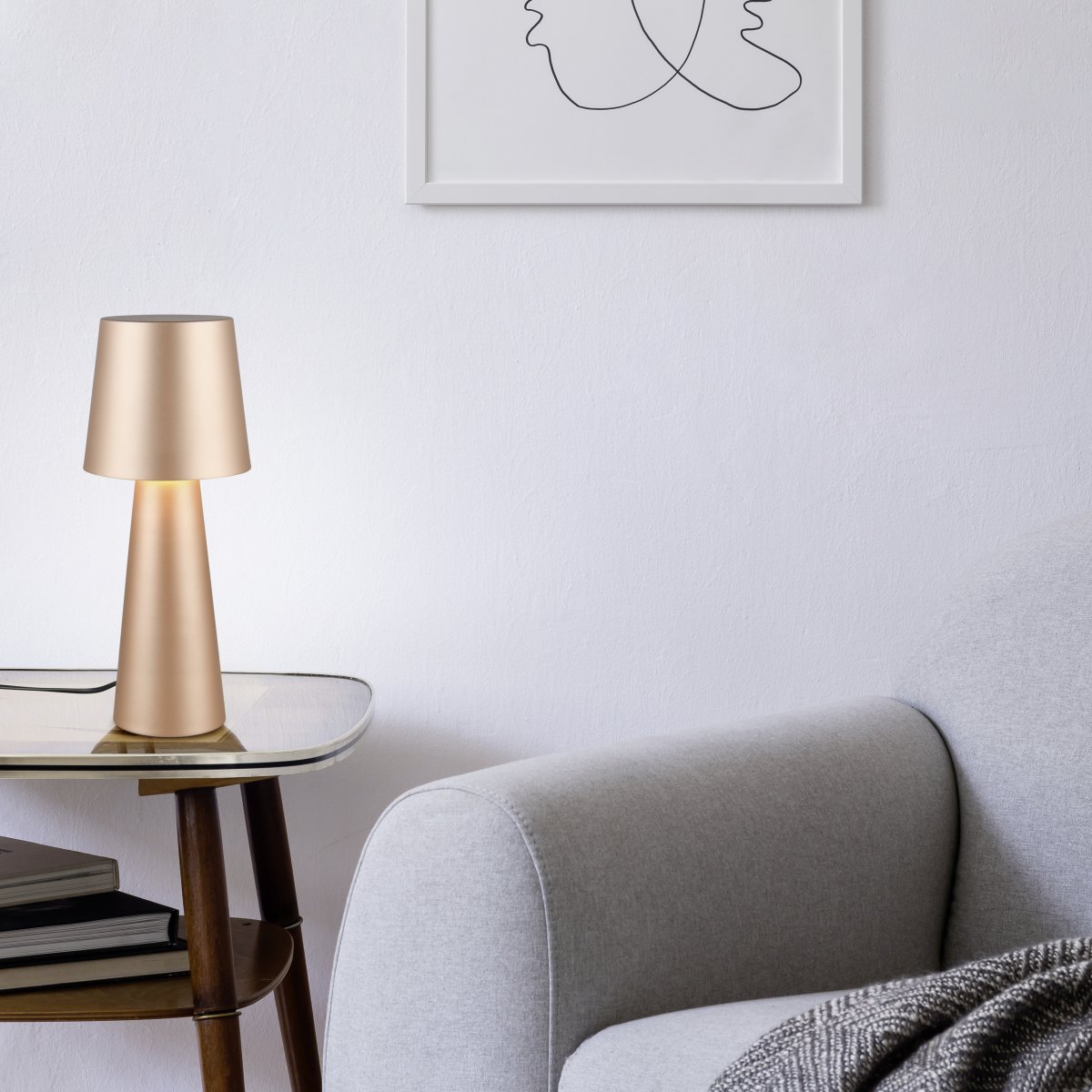 Nubian 40cm Café lampe de table De Trio Lighting - 