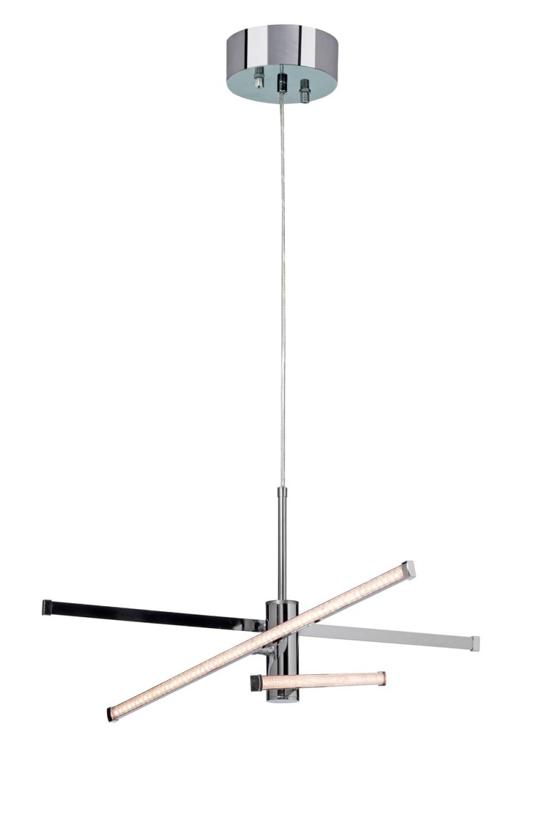 Strazza Ø62 Chrome suspension De Cottex - La lampe dispose d'un variateur int&eacute;gr&eacute; &agrave; 3 niveaux (100-40-10%) qui vous permet de r&eacute;gler la luminosit&eacute; selon vos besoins &agrave; l'aide de votre interrupteur mural normal (ne peut pas &ecirc;tre combin&eacute; avec un variateur externe).