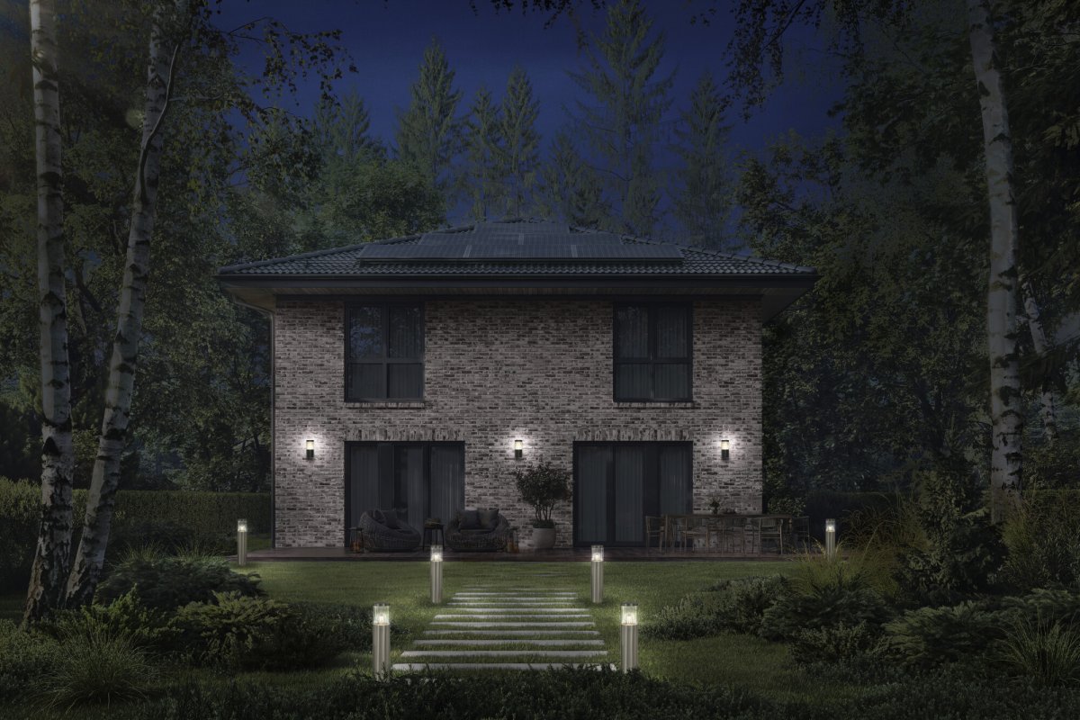 Ebro Gris foncé lampe d’extérieur De Osram - Ebro est une lampe de fa&ccedil;ade &eacute;l&eacute;gante et robuste qui ajoute &agrave; la fois fonctionnalit&eacute; et &eacute;l&eacute;gance &agrave; votre entr&eacute;e.