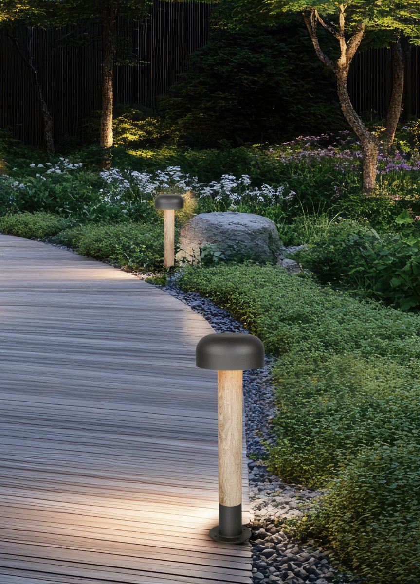 Fraser 54cm Aspect béton bornes De Trio Lighting - Fraser est fabriqu&eacute; en aluminium moul&eacute; et combine un minimalisme moderne avec des d&eacute;tails naturels.