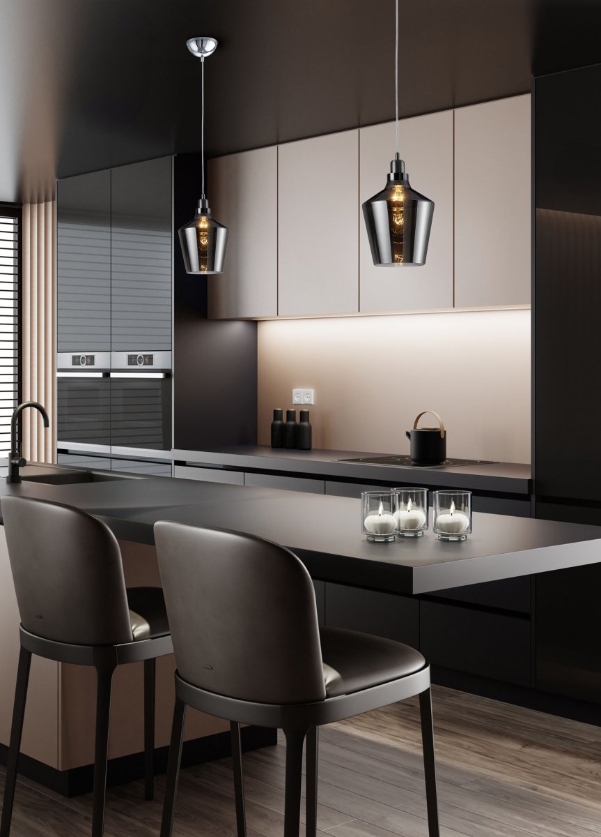 Calais Ø20 Couleur fumée suspension De Trio Lighting - 