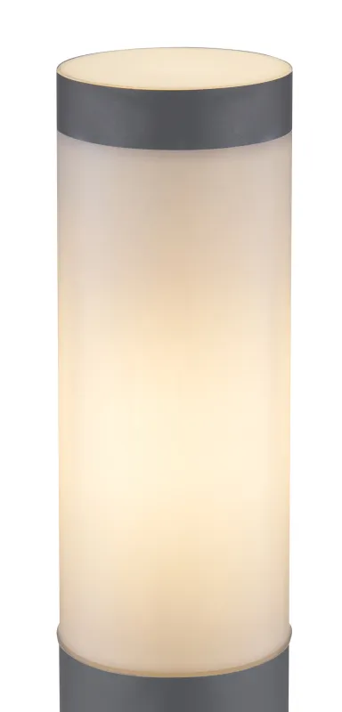 Boston 80cm Anthracite bornes De Globo Lighting - Tillverkad i rostfritt st&aring;l med en opalvit plastsk&auml;rm ger den ett mjukt och behagligt ljus.
