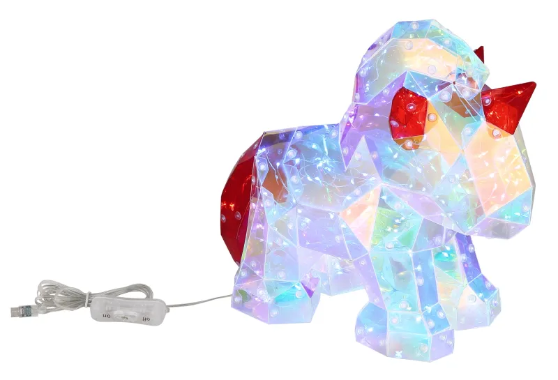 Brondar Transparent lampe pour enfant De Globo Lighting - Son corps en plastique transparent effet cristal est associé à des détails rouges pour une touche de couleur.