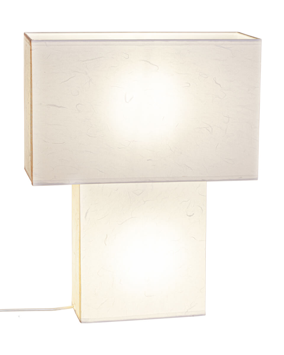 iSquare 50cm Blanc lampe de table De By Rydéns - Cette lampe unique allie esth&eacute;tique traditionnelle et fonction moderne, ce qui en fait un excellent choix pour ceux qui recherchent &agrave; la fois style et &eacute;clairage pratique dans leur maison.
