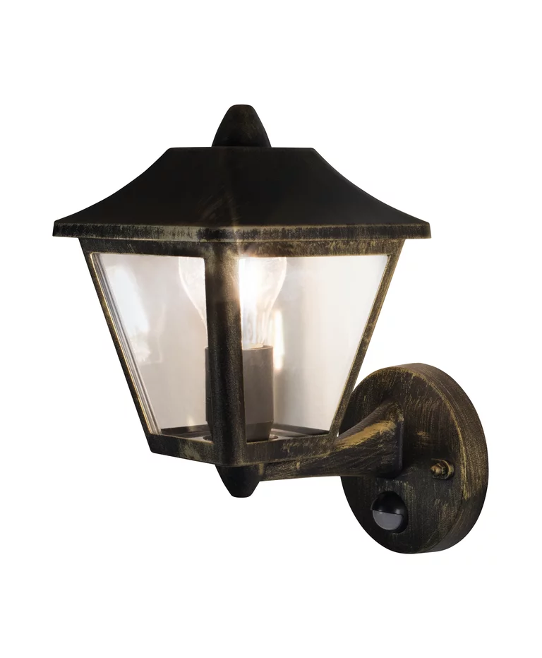 Tradition Sensor Noir/or lampe d’extérieur De Osram - Tradition Sensor est une applique murale &eacute;l&eacute;gante au design de lanterne classique, parfaite pour cr&eacute;er une atmosph&egrave;re accueillante dans les entr&eacute;es, les all&eacute;es et les fa&ccedil;ades.