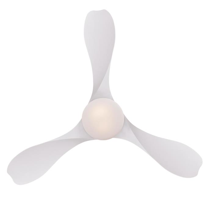Pierre Ø132 Blanc De Westinghouse - Le ventilateur de plafond Pierre avec source lumineuse LED à intensité variable et finition blanche est une solution moderne et élégante pour les chambres et les salons.