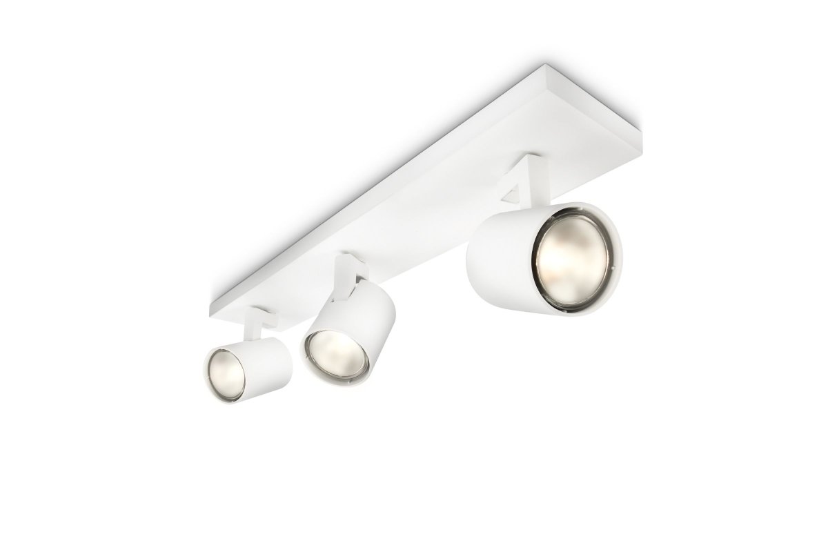 Runner 3 Blanc spot De Philips - Le bo&icirc;tier en aluminium blanc compl&egrave;te parfaitement la source lumineuse.
