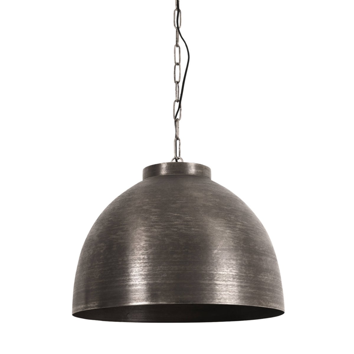 Kylie Ø60 Nickel suspension De Light & Living - Kylie est un plafonnier en métal rustique avec une finition nickel foncé lisse qui diffuse une lumière chaleureuse et agréable.