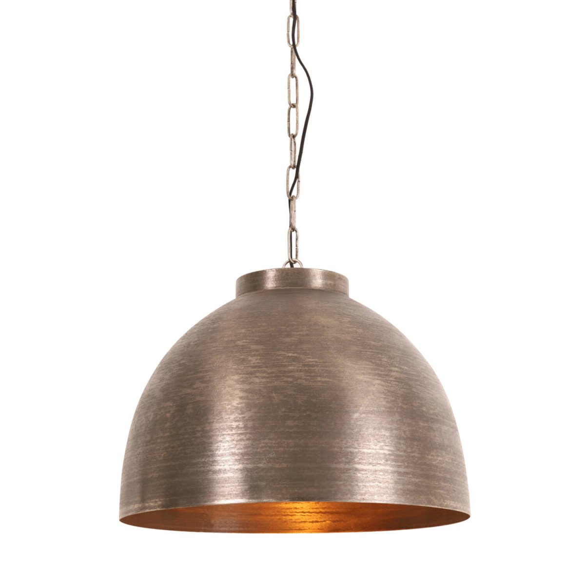 Kylie Ø60 Nickel suspension De Light & Living - Kylie est un plafonnier en métal rustique avec une finition nickel foncé lisse qui diffuse une lumière chaleureuse et agréable.