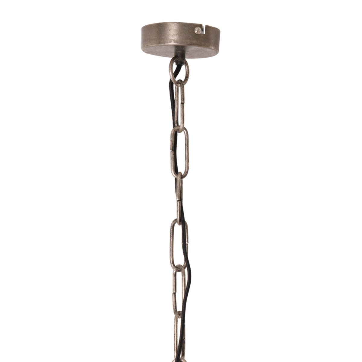 Kylie Ø60 Nickel suspension De Light & Living - Kylie est un plafonnier en métal rustique avec une finition nickel foncé lisse qui diffuse une lumière chaleureuse et agréable.