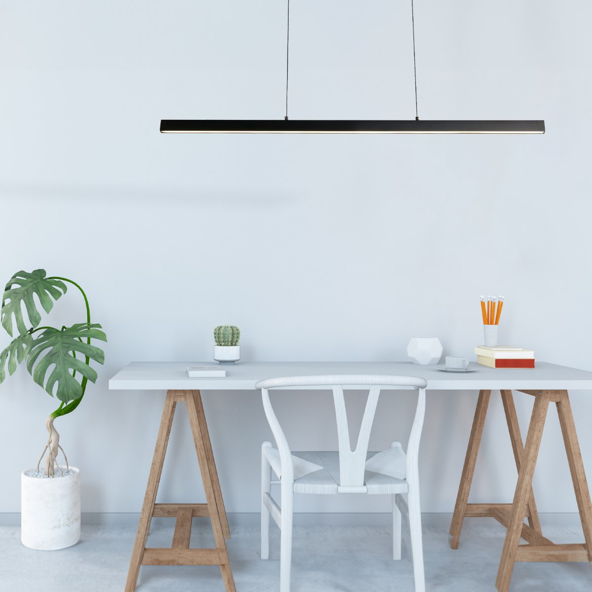 Bloom 108cm Noir suspension De Searchlight - La suspension Bloom en métal noir et aspect bois est un détail intérieur impressionnant qui allie style et fonctionnalité et met en valeur votre salon ou votre salle à manger.