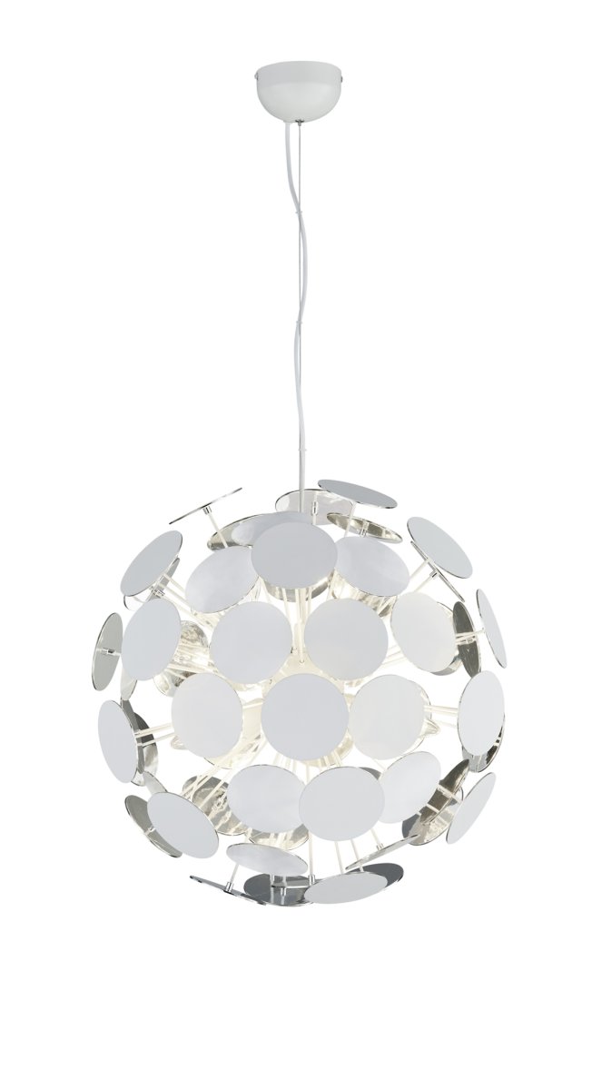 Discalgo Ø54 Blanc suspension De Trio Lighting - Avec un peu d'imagination, la lampe peut ressembler à un pissenlit et s'intégrer ainsi parfaitement dans un style de décoration intérieure créatif.