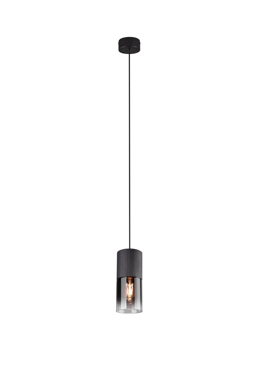 Robin Ø10 Noir suspension De Trio Lighting - La suspension moderne ROBIN attire tous les regards grâce à son élégant abat-jour en verre.